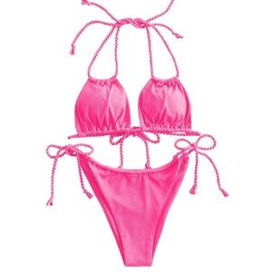 Zaful neon pink bikini